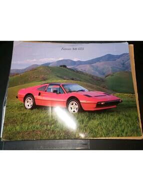 Ferrari 308 GTS Autobahn Graphics Promo Poster Brad Wagner Printed In Japan